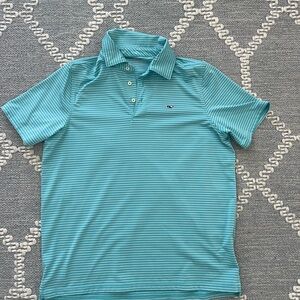Vineyard Vines Sankaty Kids Blue Striped Polo Shirt